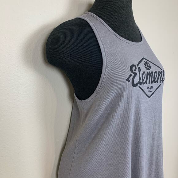 Element Diamond Ribbed Tank Top Gray Size Large - Picture 3 of 8